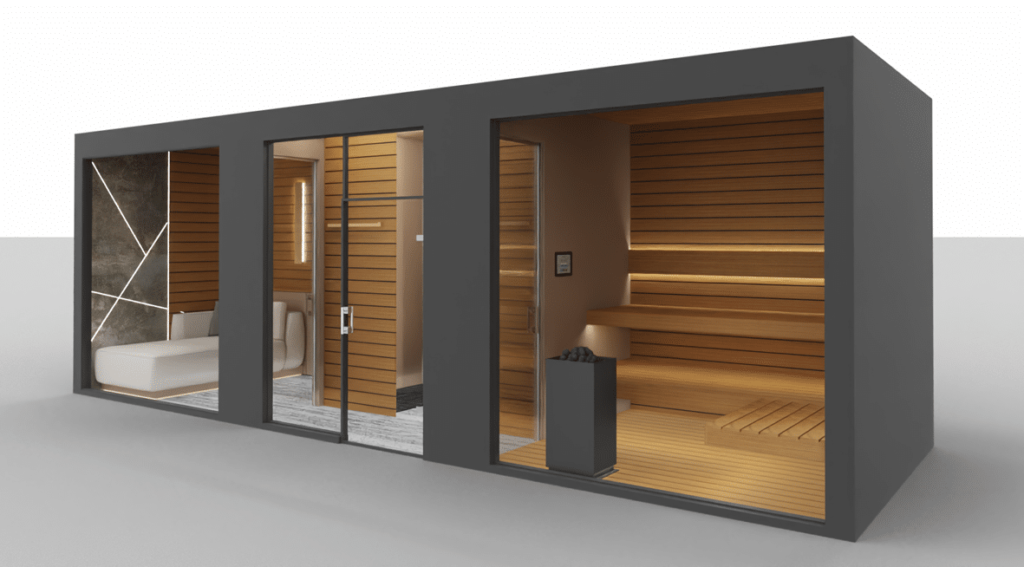 02 Sauna Aussen Luxus Sauna V02